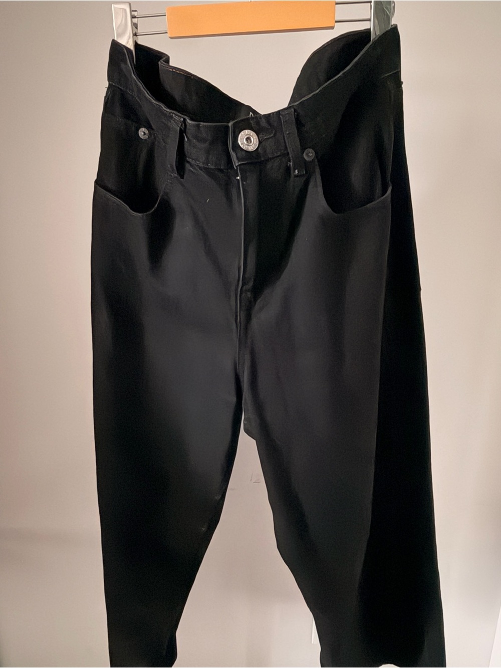 BDG Black Denim Pants with Red Stitching